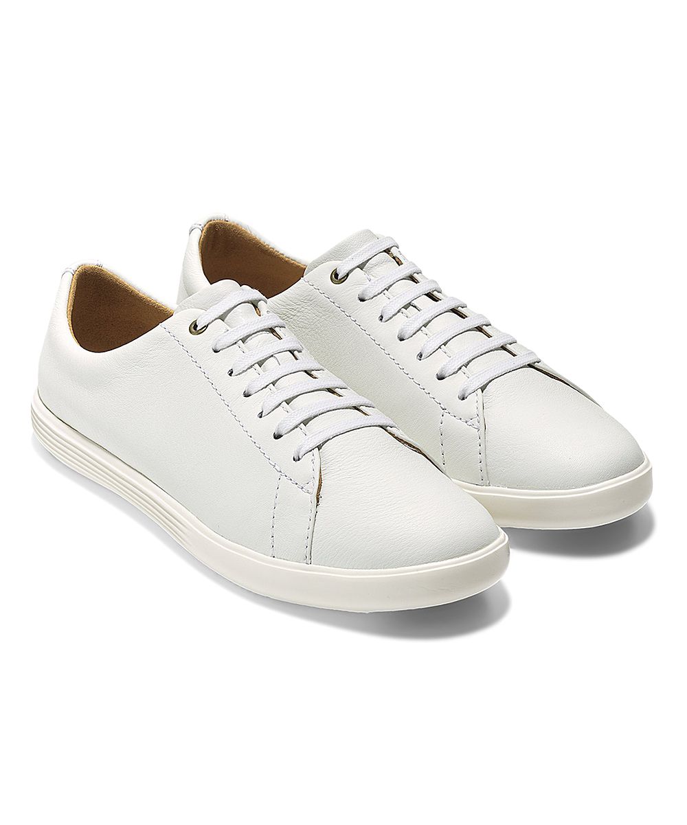 Cole Haan Women's Sneakers BRIGHT - Bright White Grand Crosscourt II Leather Sneaker - Women | Zulily