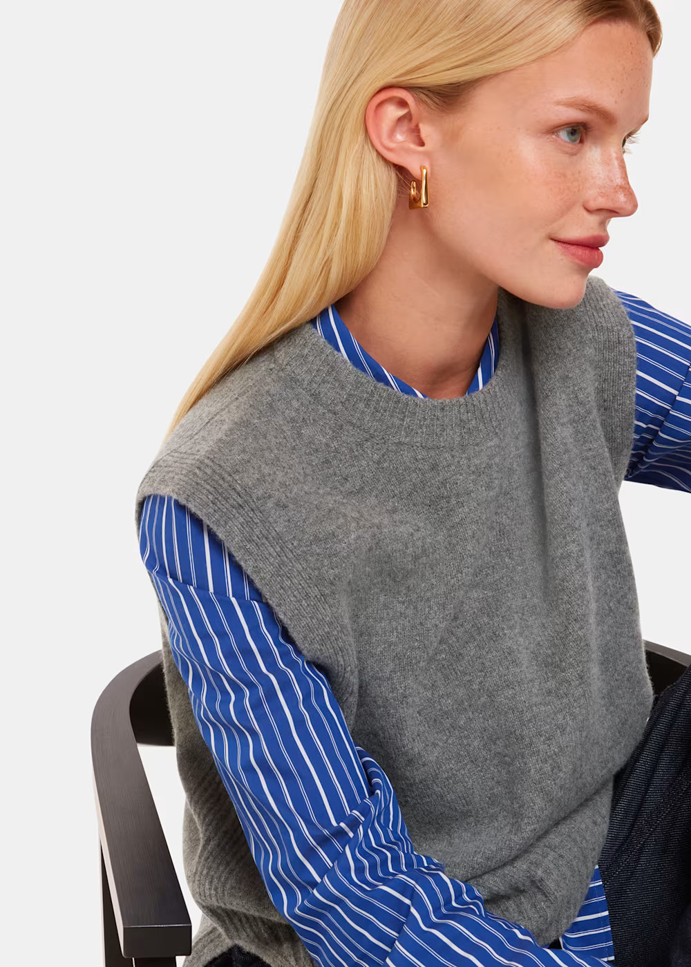 Grey Wool Sleeveless Tank | WHISTLES | Whistles UK | | Whistles