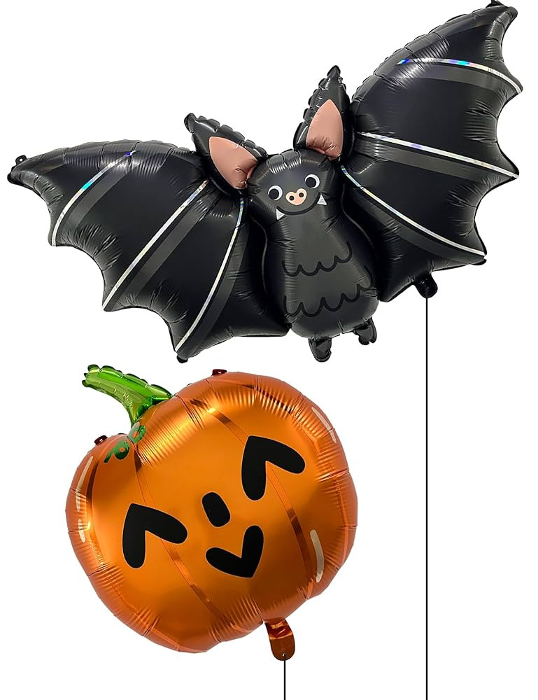 HOUSE OF PARTY foil balloon with balloons (Bat and Pumpkin) | Amazon (US)