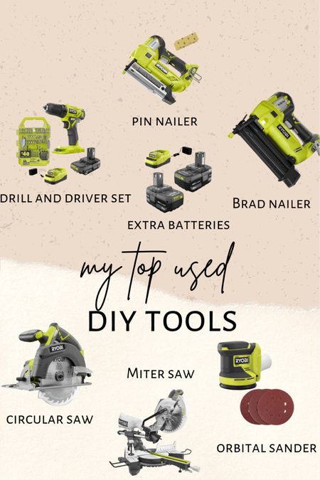 I’m working on a new project and these are my must have beginner friendly DIY tools! I love the Ryobi series with interchangeable batteries - so convenient! 

#LTKSale #LTKunder50 #LTKhome
