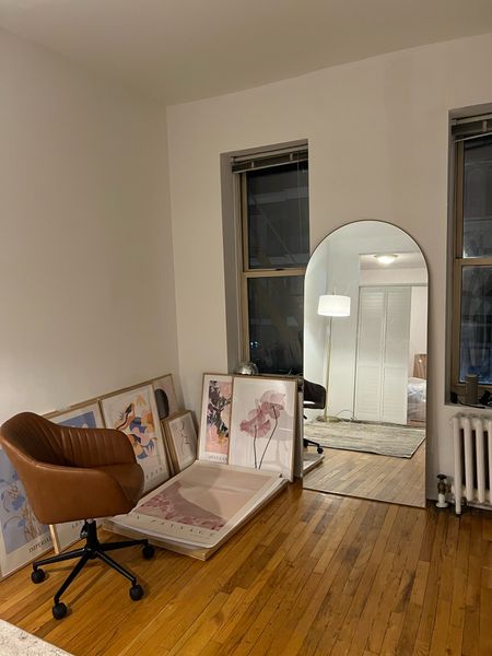 Arch mirror, nyc apartment, home decor, wall art, desk chair, nyc aesthetic, home office, office decor, apartment furniture, apartment makeover 

#LTKhome #LTKsalealert #LTKFind