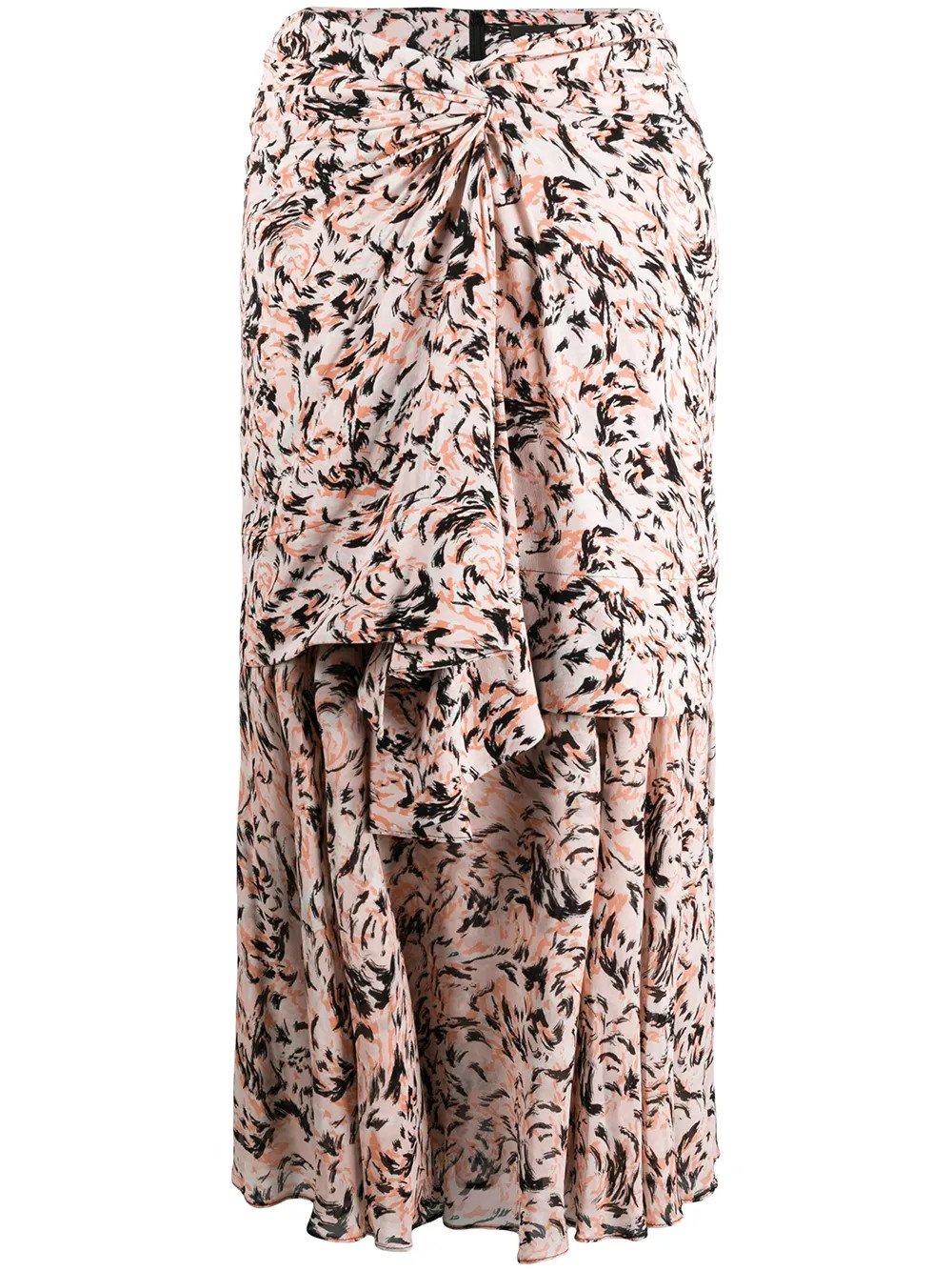 abstract animal print layered skirt | Farfetch (US)