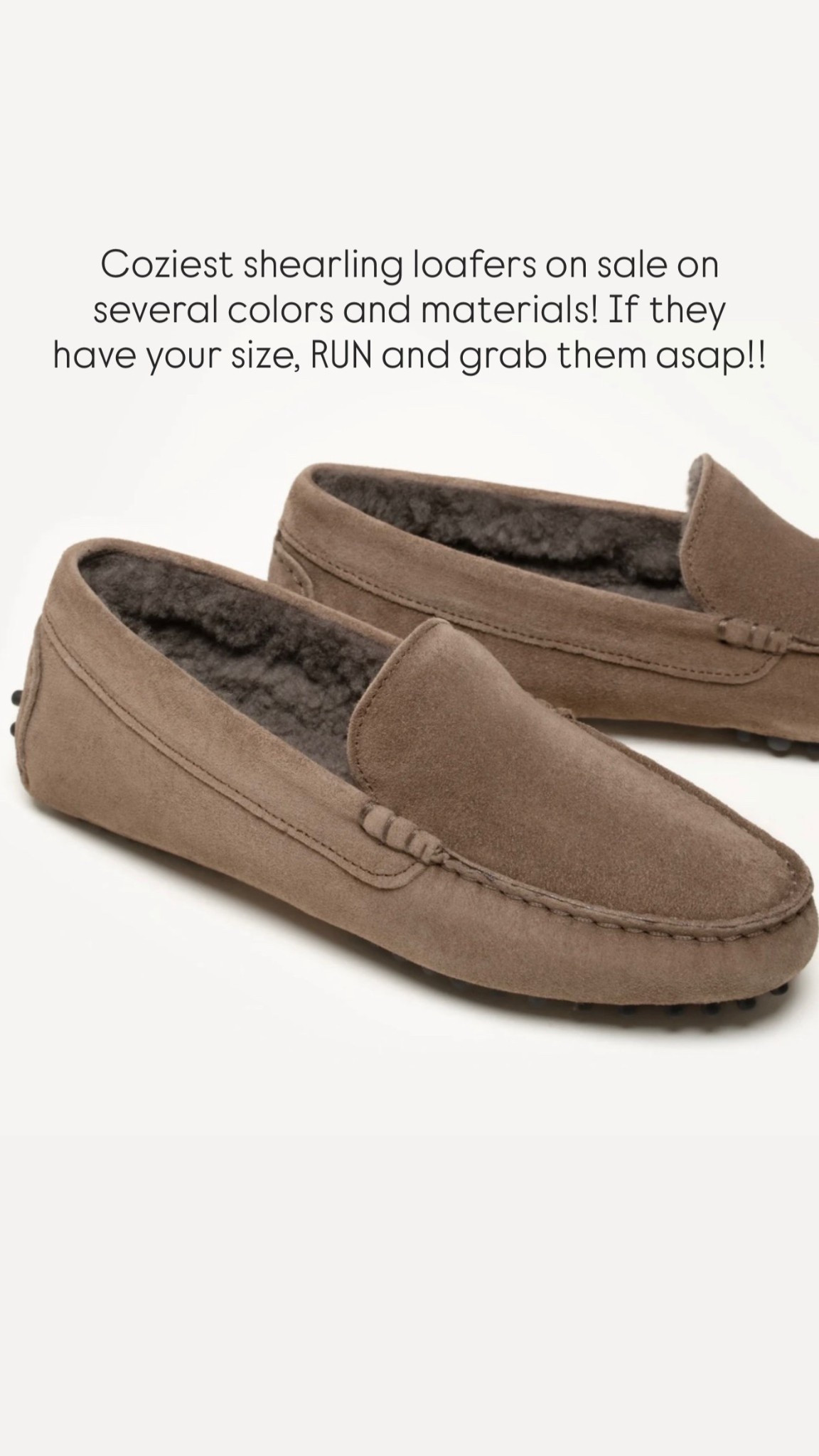 Coziest shearling loafers on sale on several colors and materials! If they have your size, RUN and grab them asap!! 

#LTKSeasonal #LTKootd #LTKSaleAlert