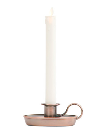 5.5x11 Dripped Smooth Unscented Moving Flame Window Taper Candle | TJ Maxx