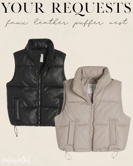 Faux leather puffer vest size xxs 

#LTKfindsunder50 #LTKfindsunder100 #LTKSeasonal