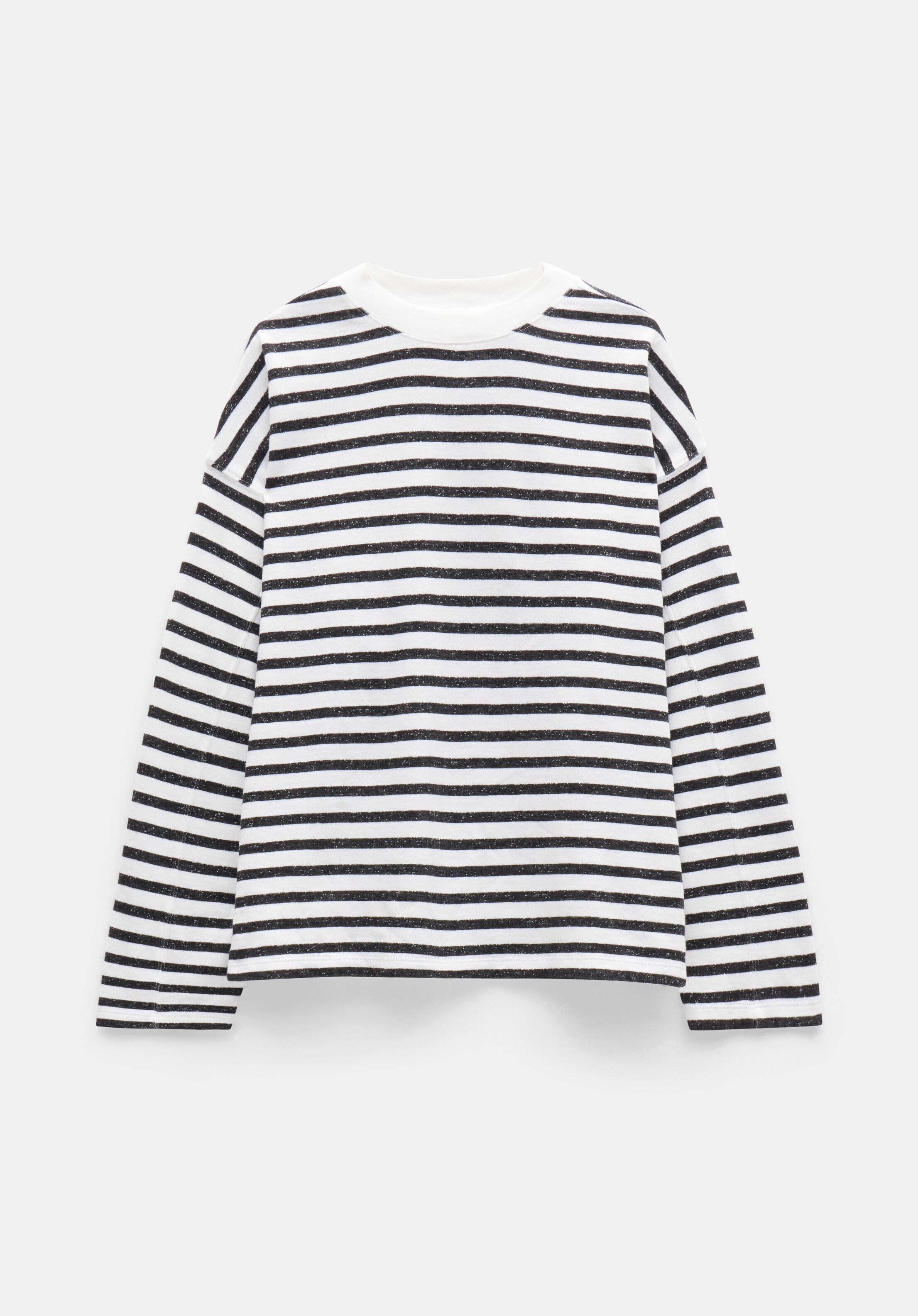 Aluna Brushed Striped Oversized Top | Hush UK