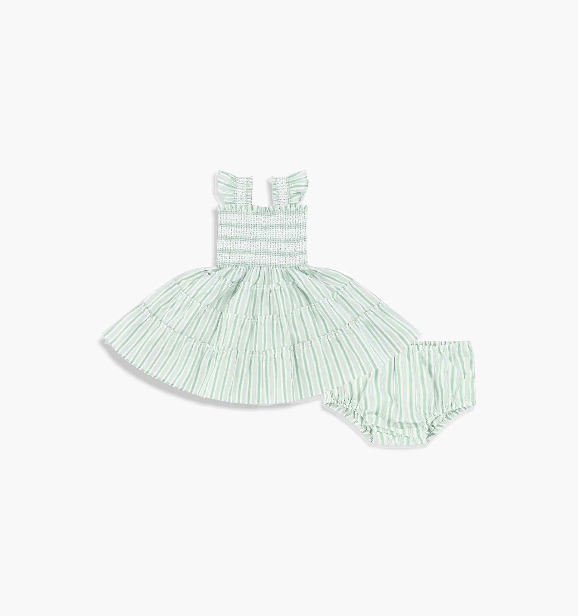 The Baby Ellie Nap Dress - Apple Green Stripe | Hill House Home US