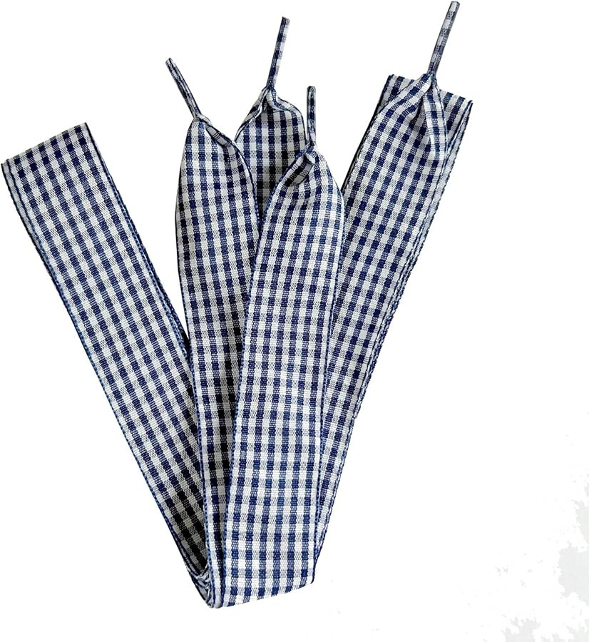 Goodlace 1 Inch Wide Fantastic Flat Checkered Shoelaces Fabric Ribbon Plaid Shoe Laces for Sneake... | Amazon (US)