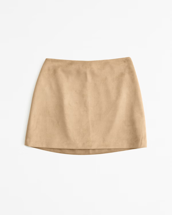 Women's The A&F Scarlett Faux Suede Mini Skort | Women's Bottoms | Abercrombie.com | Abercrombie & Fitch (US)