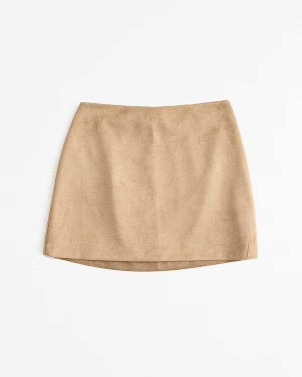 The A&F Scarlett Faux Suede Mini Skort | Abercrombie & Fitch (US)