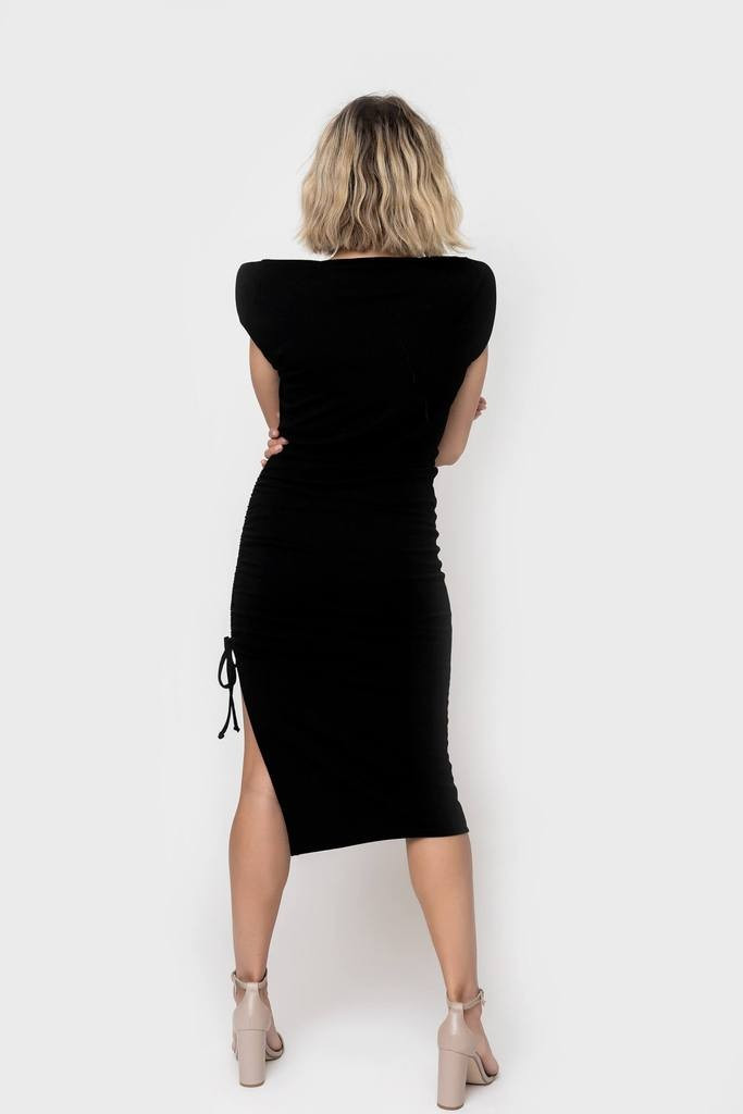 Sleeveless Surplice Ruched Cinched Dress | Gibson