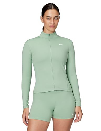 Nike Women's One Fitted Dri-FIT Full-Zip Jacket, Steam/White, X-Large | Amazon (US)