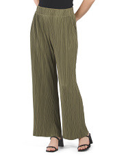Crinkle Pleated Wide Leg Pants | TJ Maxx