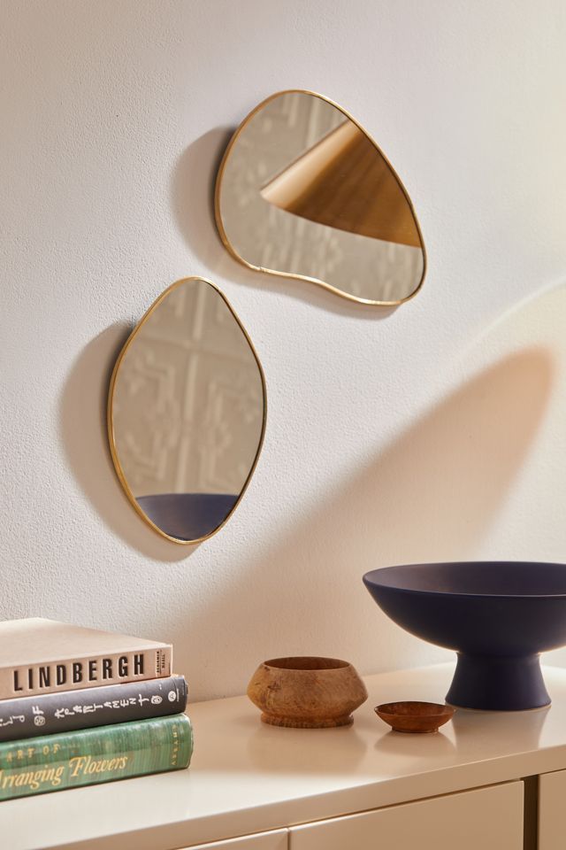 Gold Organic Shaped Wall Mirror | Urban Outfitters (US and RoW)