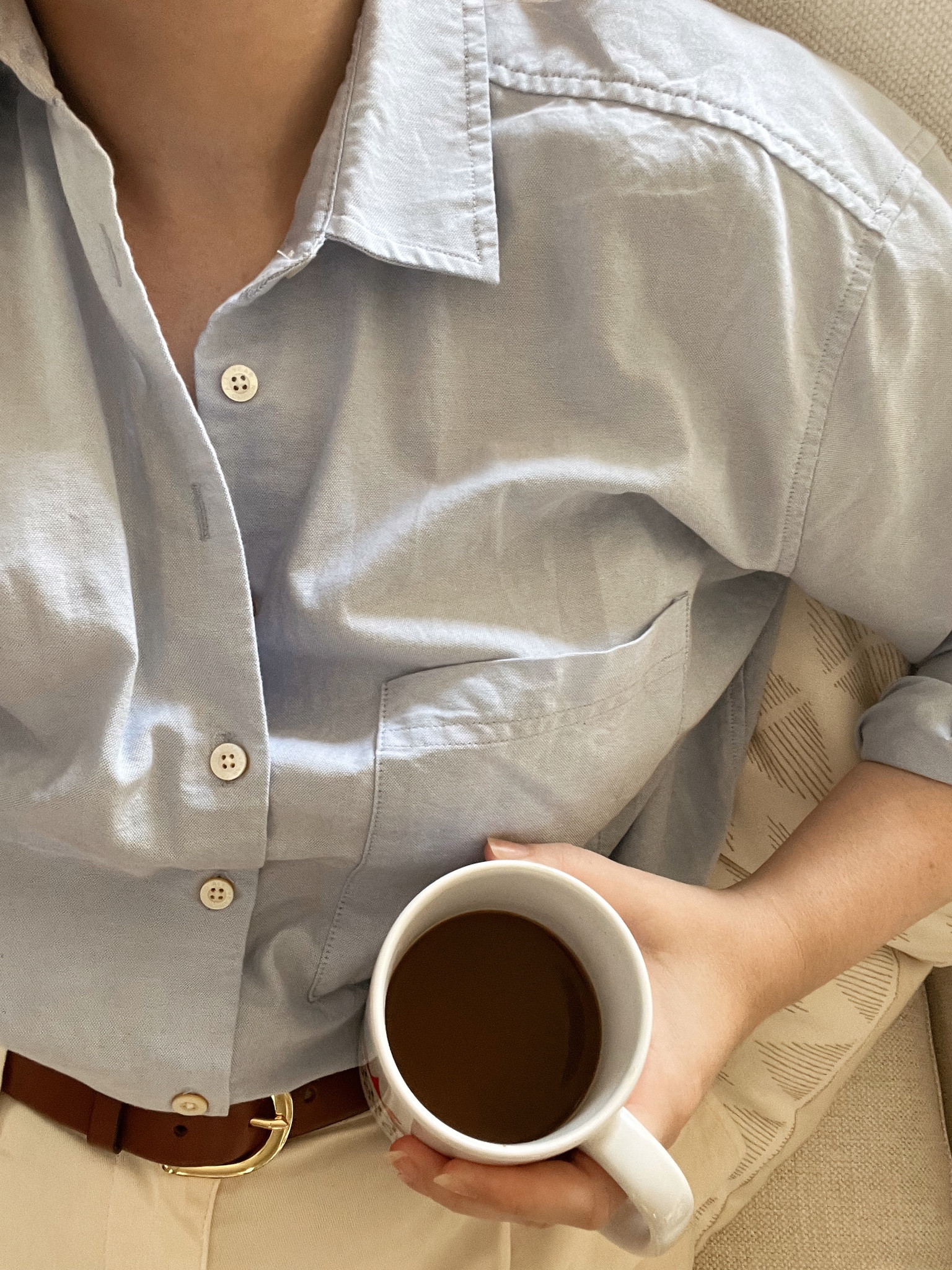 Classic, “quiet luxury” (as the tiktokers say) style with AYR Deep End Button Down in blue, Italian Leather J.Crew belt in a camel brown, and Pleated Cape shorts in Natural from J.Crew 

#LTKworkwear #LTKsalealert
