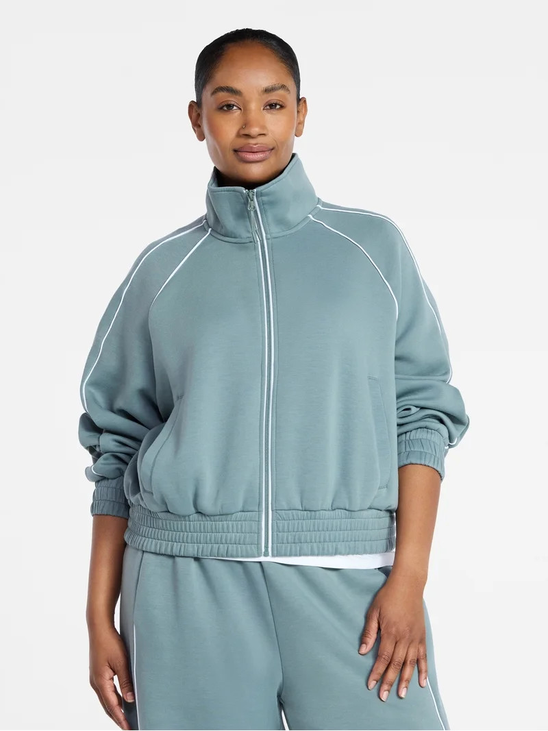 Avia Women's ScubaKnit Track Jacket, Sizes XS-XXXL | Walmart (US)