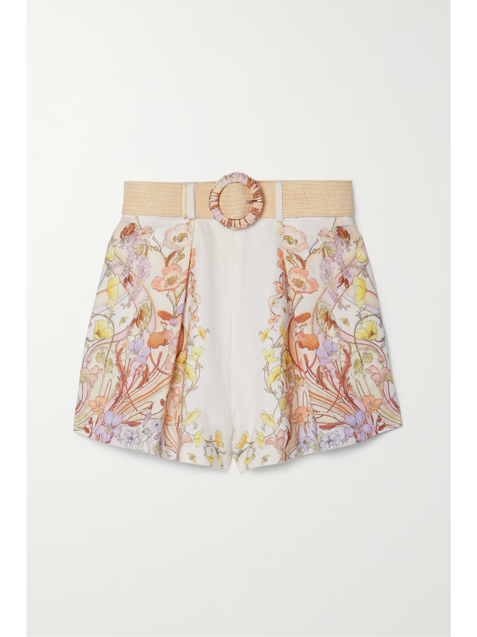 Jeannie belted floral-print linen shorts | NET-A-PORTER (US)