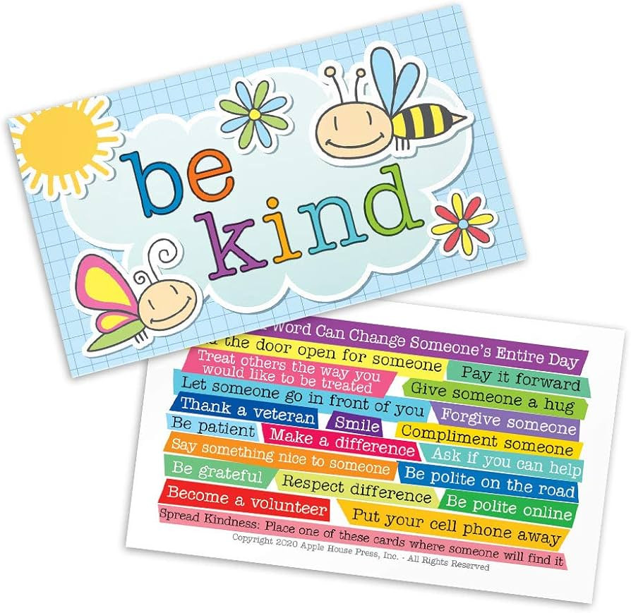 Be Kind Cards - Encourage Acts of Kindness - Box of 100 | Amazon (US)