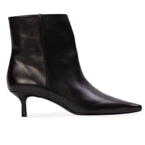 BLACK SUEDE STUDIO Harlow 50 Boot in Black Leather at Nordstrom, Size 39 | Nordstrom