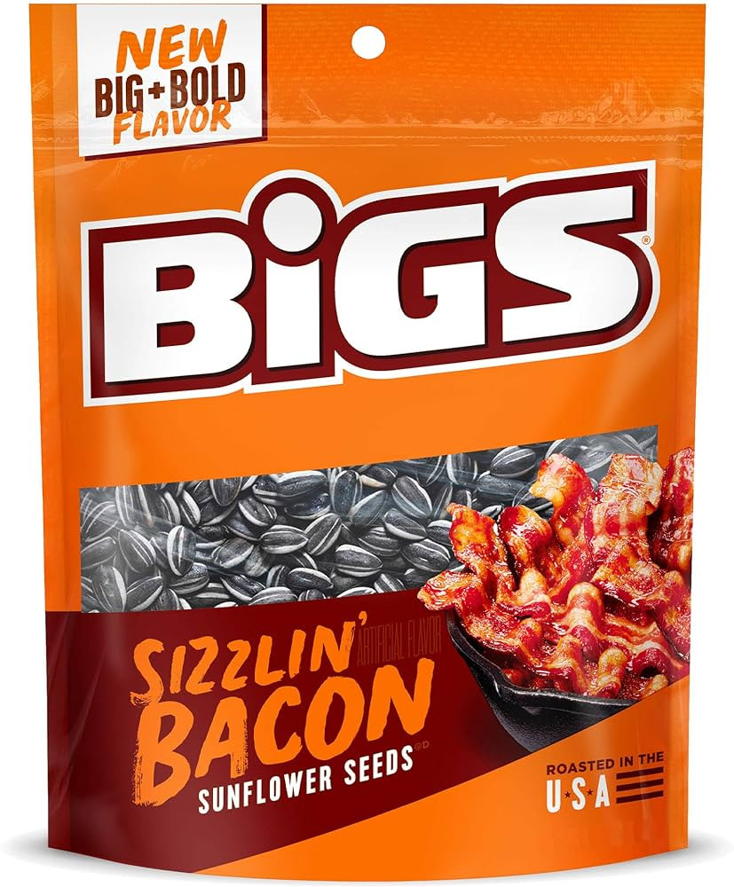 BIGS Sizzlin' Bacon Sunflower Seeds, Keto Friendly Snack, Low Carb Lifestyle, 5.35 oz Bag | Amazon (US)