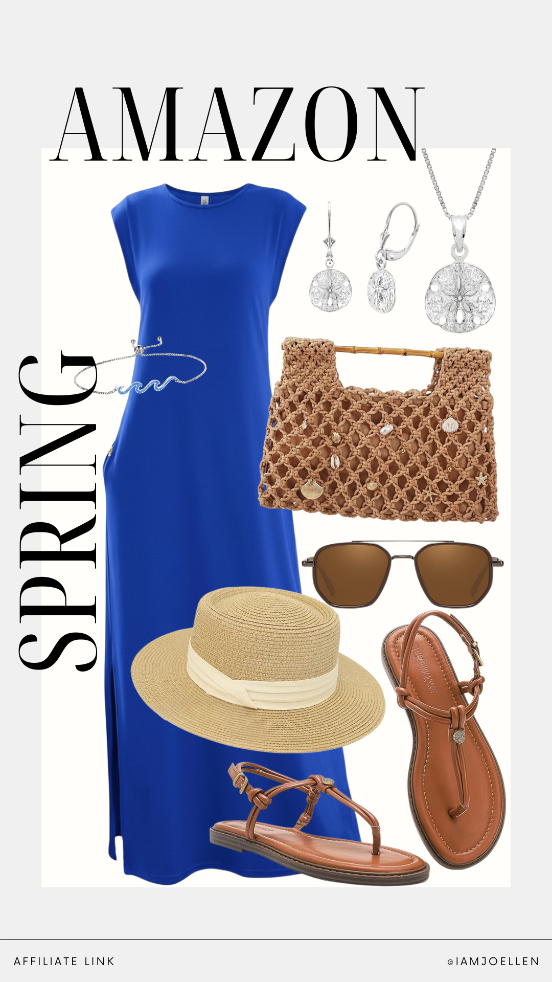Embrace the season with this vibrant blue maxi dress! Pair it with a crochet tote, a woven sun hat, and sea star earrings for a perfect beach getaway.

#BeachChic #SummerOutfit 

 #LTKMothersDay #LTKdayinmylife #LTKgrwm
