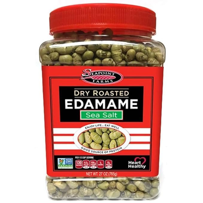 Seapoint Farms Dry Roasted Crunchy Edamame, Plant Based Snack, 14g Protein, 2 Ingredients, Vegan,... | Amazon (US)