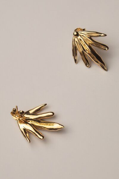 Kiwistories - Ohringe Gold Vermeil Leaf | Avocadostore | Avocadostore DE