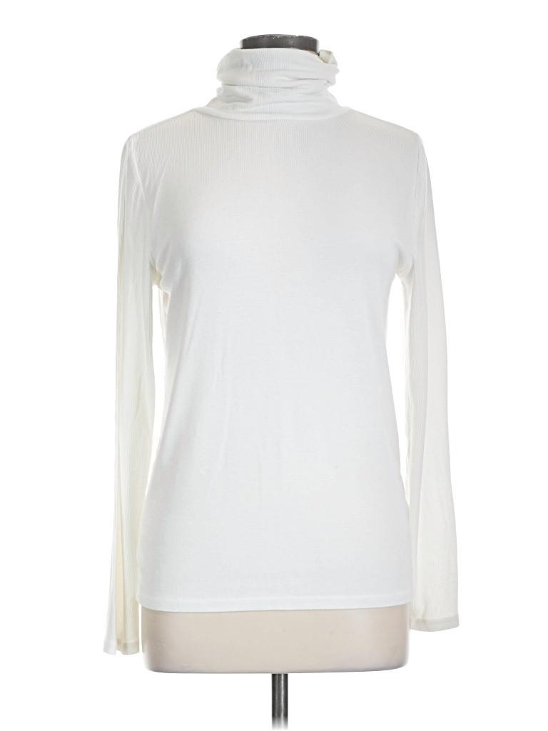 Ann Taylor LOFT White Turtleneck Sweater Size L - 67% off | ThredUp (US)