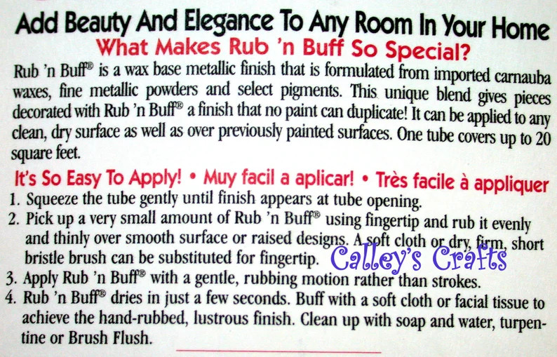 European Gold 76310P  Amaco Rub 'N Buff Uncarded Wax | Etsy Canada | Etsy (CAD)