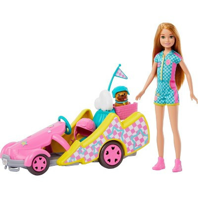 Barbie Stacie Racer Doll with Go-Kart Toy Car, Dog, Accessories, & Sticker Sheet (Target Exclusive) | Target