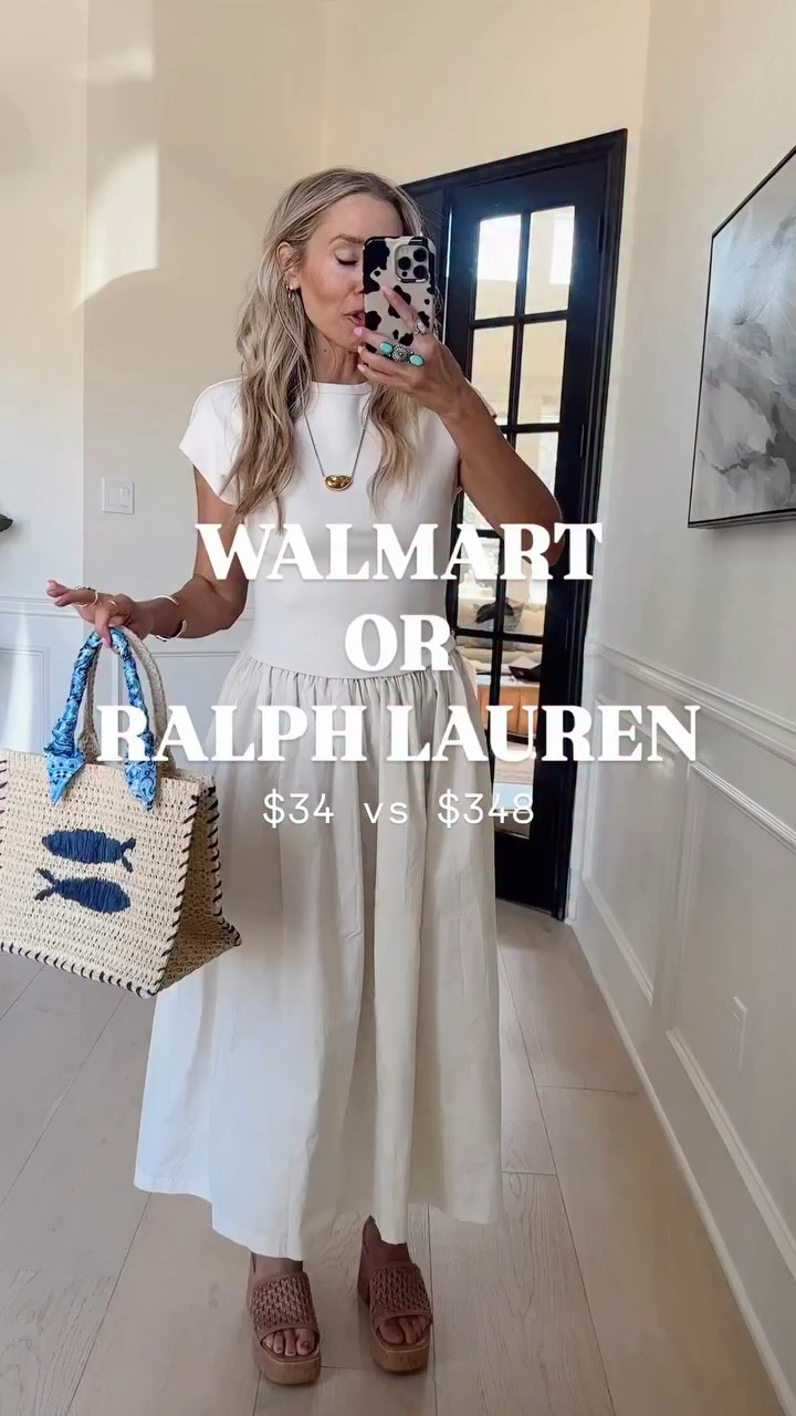 🤍 Anthro has a version and so does Ralph Lauren for $348! 😳

Snag this $32 gem while it’s still in stock- sizes are starting to sell out! 🤍 Comes in Black too! 🖤
I got SO many compliments on this beauty at church. Plus it’s comfortable & V flattering. 

