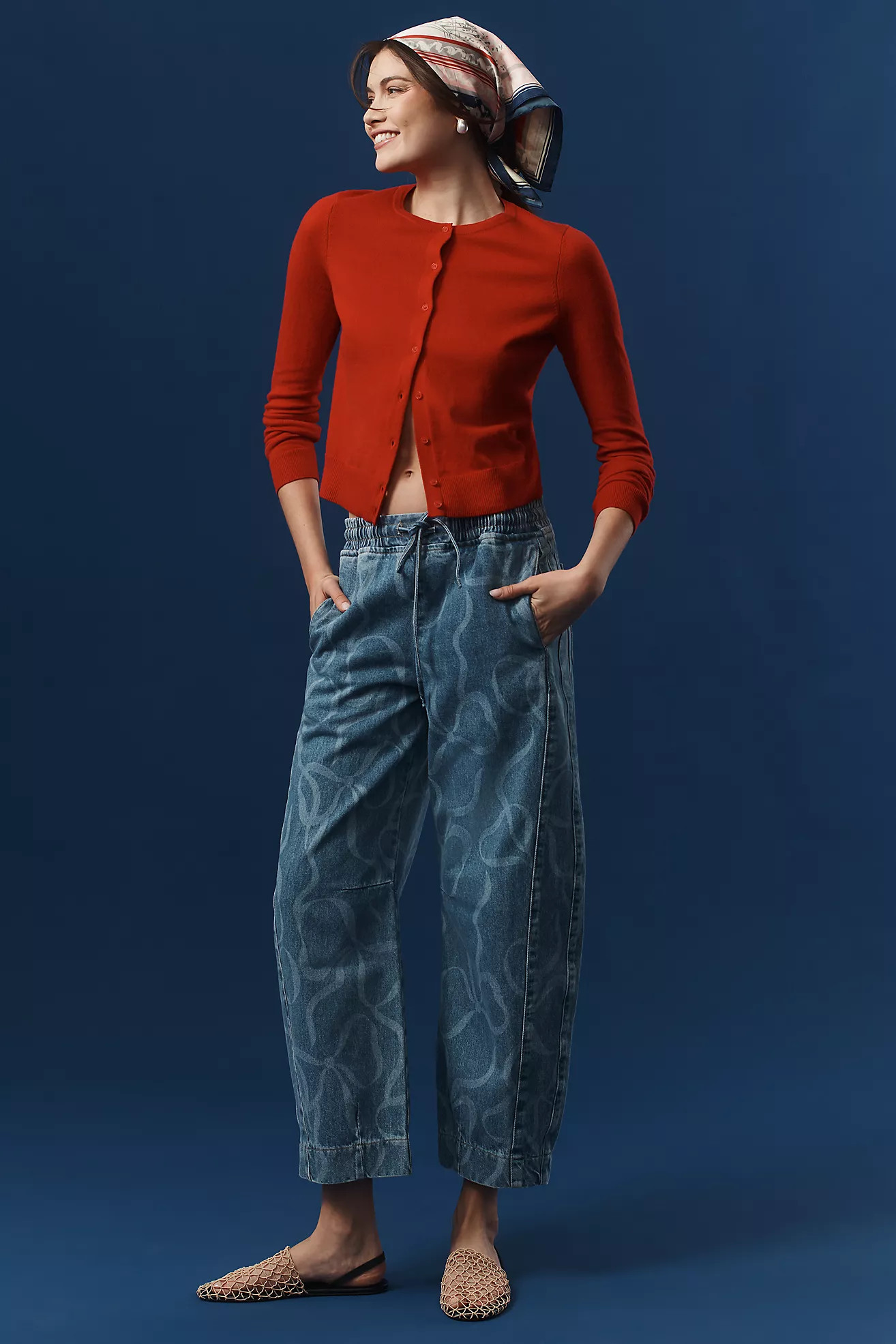 Damson Madder Felix Bow Laser Jeans | Anthropologie (US)