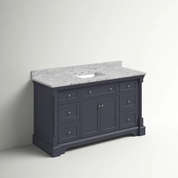 Fossen 60'' Single Bathroom Vanity with Genuine Marble Top | Wayfair North America