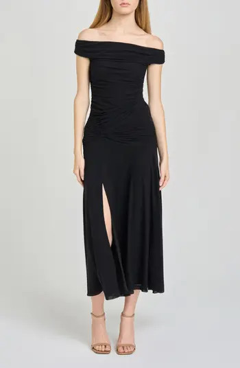 WAYF x Hannah Lovey Porter Margaux Off the Shoulder Ruched Dress | Nordstrom | Nordstrom
