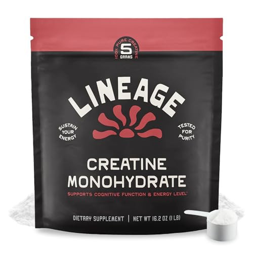 Lineage Provisions Micronized Creatine Monohydrate with Sea Salt - Micronized Creatine Powder for Training & Performance – No Artificial Ingredients – 90 Servings | Amazon (US)