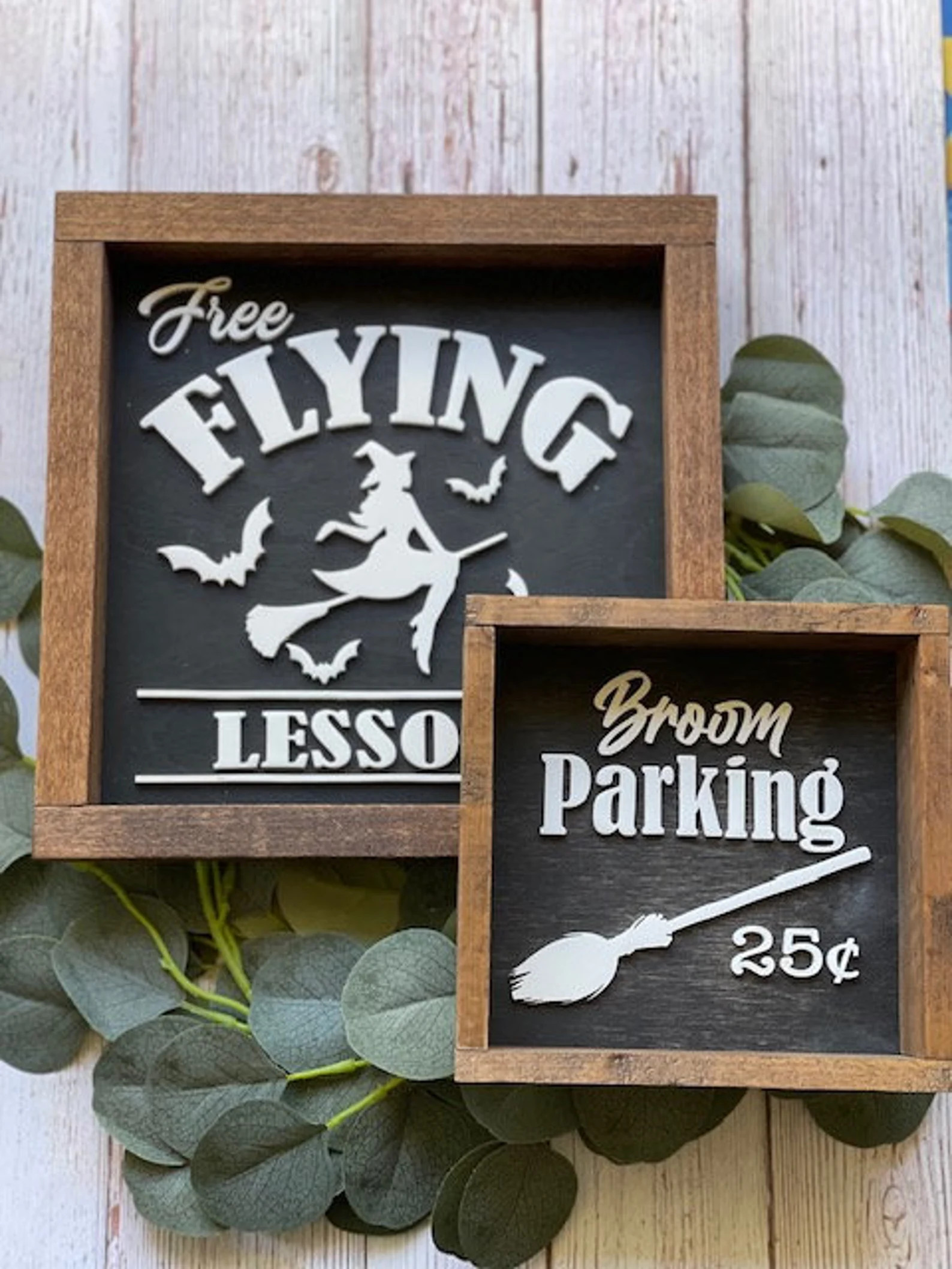 Broom Parking Sign Halloween Decor Farmhouse Style - Etsy | Etsy (US)