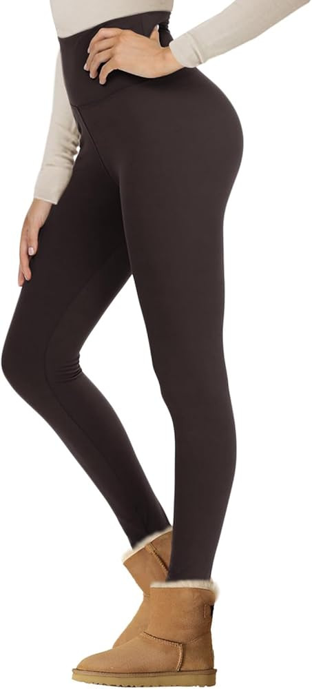 NexiEpoch Fleece Lined Leggings Women - High Waisted Winter Yoga Pants Tummy Control Soft Thermal... | Amazon (US)