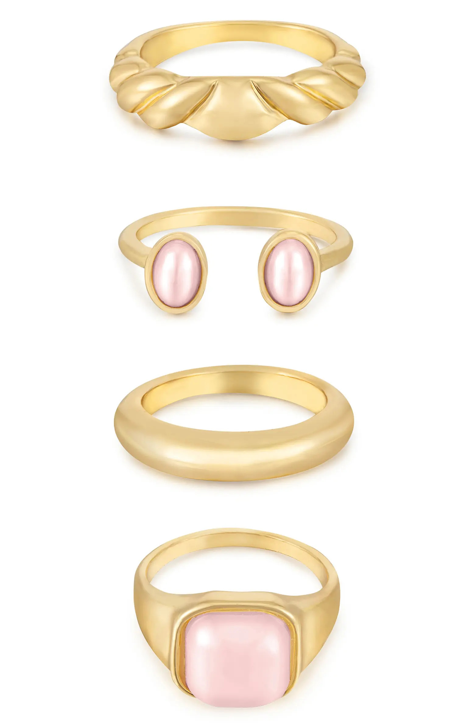 Set of 4 Ultimate Babe Ring Set | Nordstrom