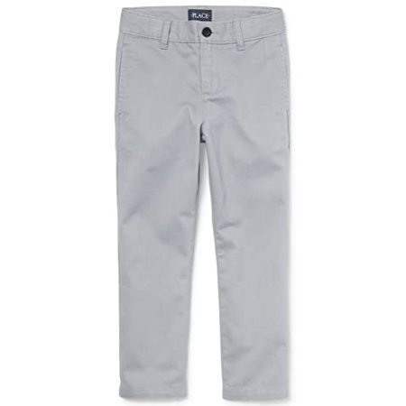 The Children s Place boys Stretch Chino Pants Fin Gray 12 husky | Walmart (US)