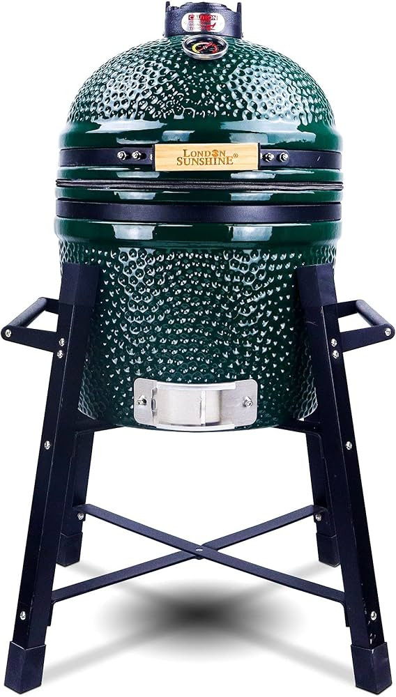 Ceramic Kamado Charcoal BBQ Grill -The Junior Series with Tall Stand (GREEN) | Amazon (US)
