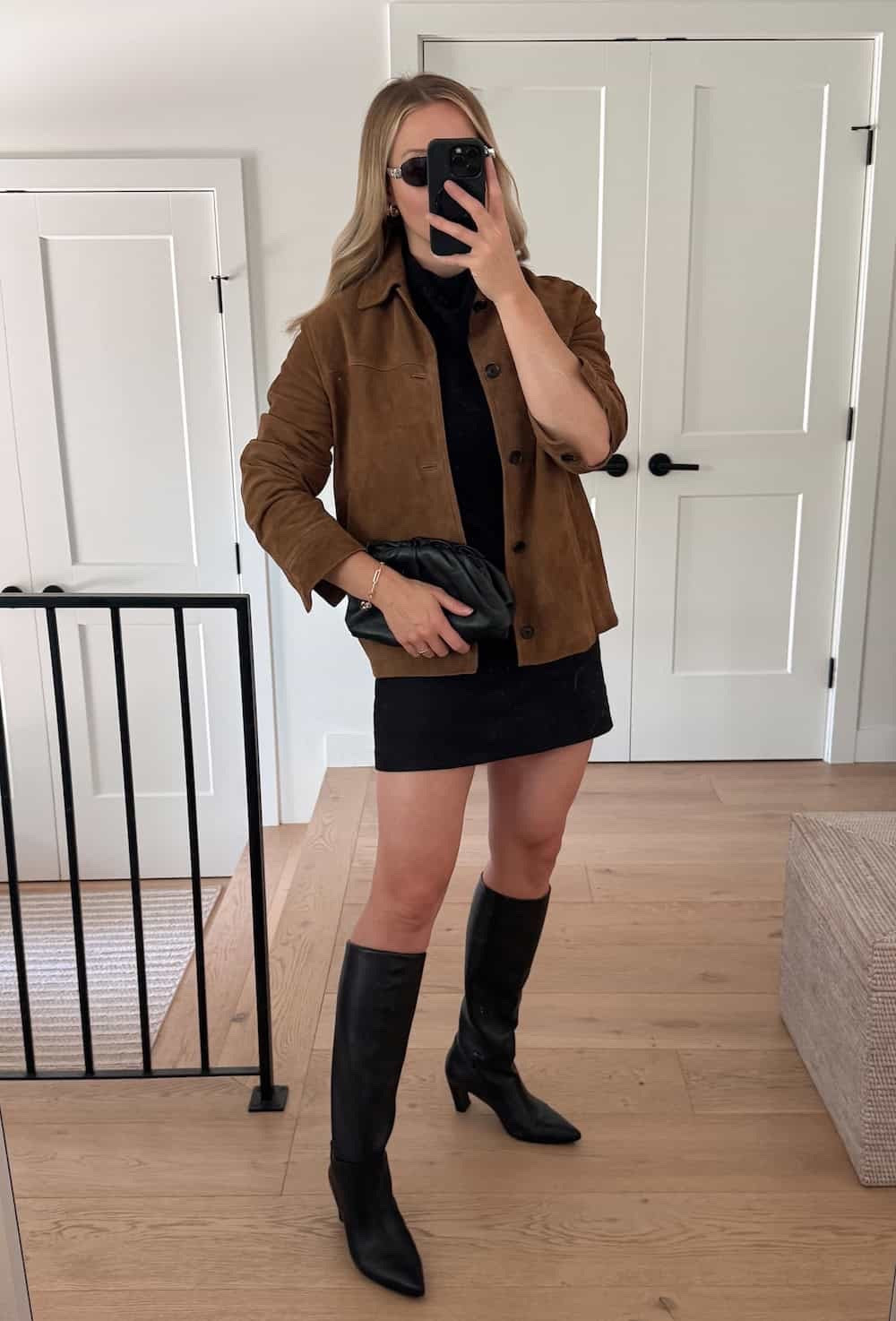 30 days of fall outfit ideas 💡 suede jacket with mini skirt and tall boots, perfect for a fall date night outfit 

#LTKSeasonal #LTKShoeCrush #LTKStyleTip