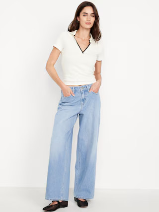 Mid-Rise Wow Baggy Wide-Leg Jeans | Old Navy (US)