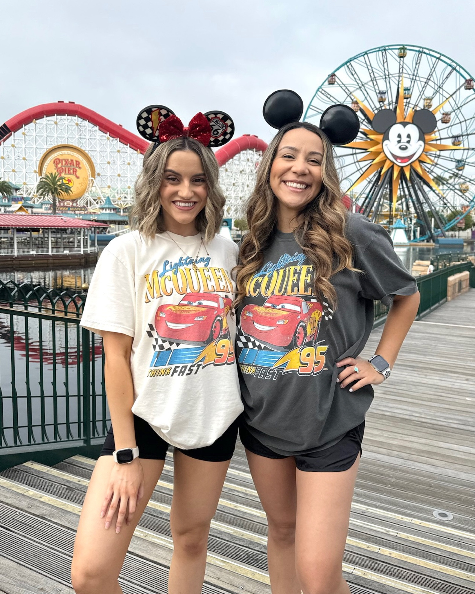 disney outfit 🖤 i’m wearing a size medium in the tshirt, and my friend is wearing a size large! i linked multiple options so you can choose the better deal.

#LTKTravel #LTKStyleTip #LTKFindsUnder100