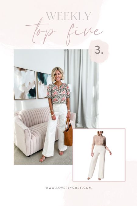 Three wide leg white pants are perfect for work! Use code brittanyxspanx for 10% off your spanx purchase. 

#LTKunder100 #LTKstyletip #LTKworkwear