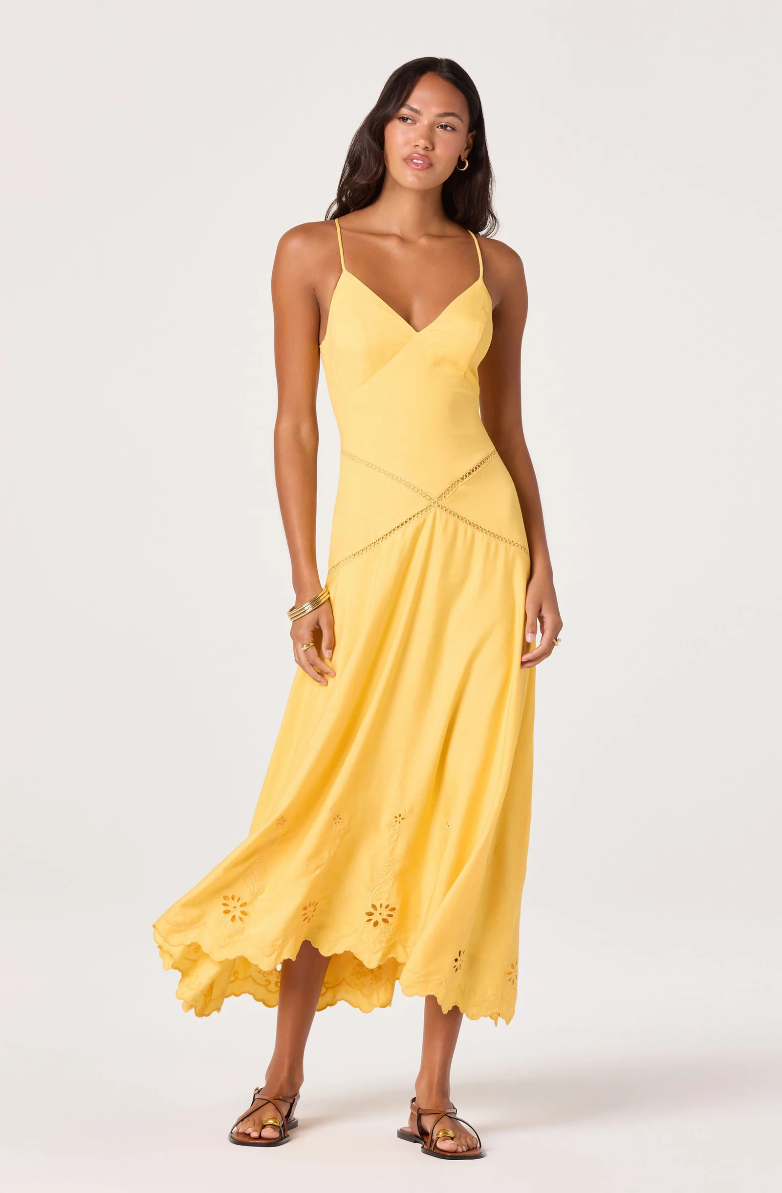 Lainey Eyelet Midi Dress | ASTR The Label (US)