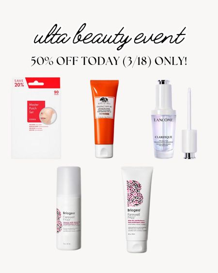 Ulta Semi-Annual Beauty Event sale - these items are 50% off today only! Monday, March 18, 2024! 

#LTKsalealert #LTKbeauty