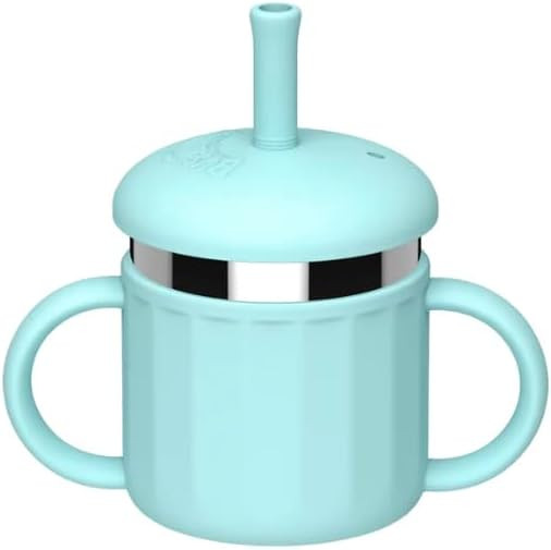 Stainless Steel Toddler Cup with Silicone Sleeve – 100% Leak-Proof Sippy Cup with Handles & Str... | Amazon (US)