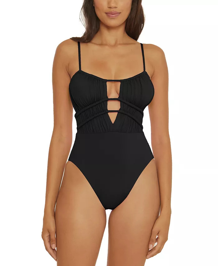 Women's Color Code Cutout One-Piece Swimsuit | Macy's