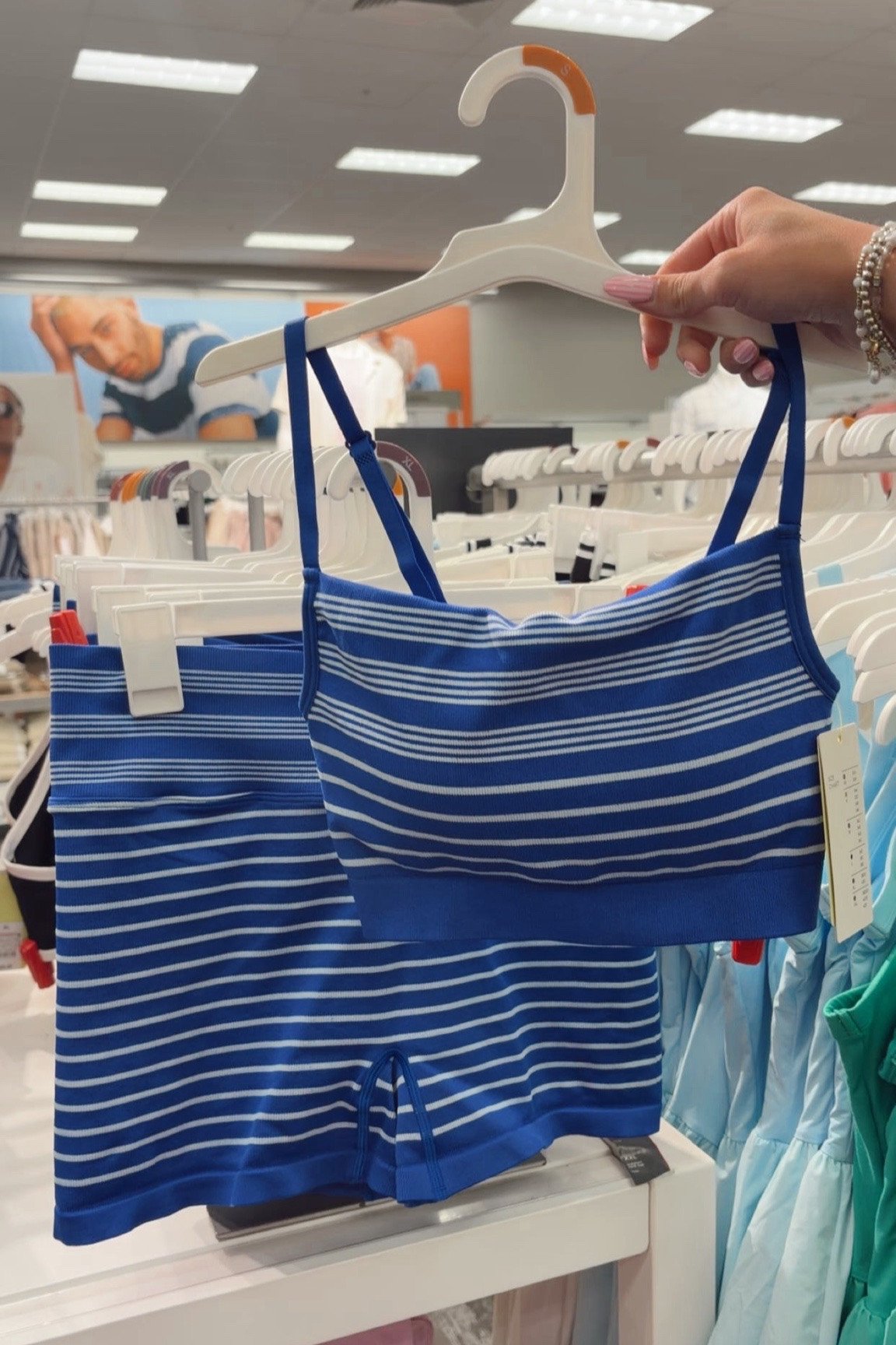 cutest sets at target right now!! this blue striped set reminds me of fp and is so soft. i can’t wait to wear this during the summer, so cute and colorful. so many new athletics at target right now and sooo many bright colors!! all are so perfect 

#ltktarget #matchingset #ltktarget #activewear #allinmotion #ootd

#LTKActive #LTKootd #LTKfitnessgoals