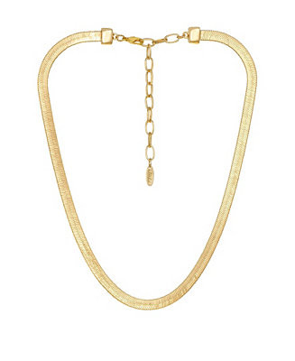 Gold Plated Flat Snake Chain Necklace | Macy's